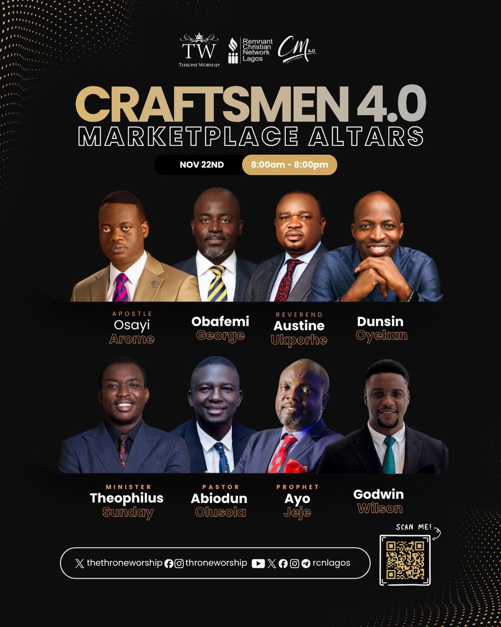 When CRAFTSMEN Pray Event Poster